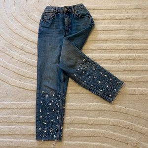 Topshop | Bedazzled Mom Jeans